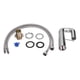 thumbnail image 5 of G1/2 Wash Basin Faucet Set Copper 360° Rotating Cold Hot Water Tap Kit for Home Kitchen BathroomChrome Electroplating 2Pcs Water Inlet, 5 of 10