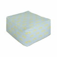 thumbnail image 1 of Yellow Bird Rectangle Pouf, Pattern of Cartoon Little Chickens, Under Desk Foot Stool for Living Room Office Ottoman with Cover, 25", Pale Blue Pastel Yellow, by Ambesonne, 1 of 4