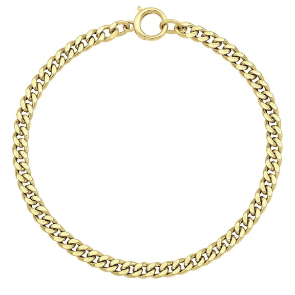 1/20 14k Yellow Gold Filled Real Cuban Link Bracelet 8 Inches Mens Womens mm