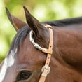 thumbnail image 2 of Schneiders Two Ear Silver Plated Concho Western Show Headstall | Dark Oil | Full Horse, 2 of 5