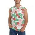 thumbnail image 2 of Goofa Strawberry Printed Men's Sleeveless T-Shirt - Athletic Gym Workout Tank Top for Men - Moisture-Wicking, UPF 30+ Quick-Dry Muscle Tee-Large, 2 of 8