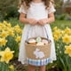 thumbnail image 4 of Cesta Decorativa de Pascua | Bolsa de Tela de Lino con Forma de Conejito | Porta Huevos a Rayas con Asas Resistentes y Base Reforzada | Cesta Infantil para La Búsqueda de Huevos de Pascua | Organizad, 4 of 6