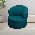 thumbnail image 5 of GUENG High Stretch Swivel Barrel Chair Cover, Jacquard Round Armchair Slipcover (Color : 13, Size : 1PCS), 5 of 17
