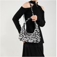 thumbnail image 2 of Women's Leopard Beaded Crescent Shoulder Bag Cheetah Pattern Hobo Handbags Clutch Handbags Chain Handbags and Wallets, 2 of 6
