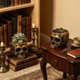 thumbnail image 4 of DefiDgd Resin Small Skull Shaped Planter Pot,Multi FunctionStorage Bowl for Candy Snacks Succulent Cactus,Gothic Desktop Ornament for Halloween Home Office Indoor Tabletop Decor(Gold), 4 of 6