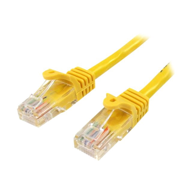 StarTech.com Cat5e Ethernet Câble - 10 Pieds - Jaune - Câble de Raccordement - Câble Cat5e Sans Accroc - Câble Réseau - Cordon Ethernet - Câble Cat 5e - 10 Pieds (45PATCH10YL) - Câble de Raccordement - RJ-45 (m) à RJ-45 (m) - 10 Pieds - UTP - Cat 5e - Sans Accroc - Jaune
