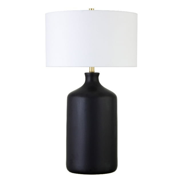 Henn&Hart Lampe de Table 29" en Céramique de Transition Noir/blanc Mat