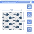 thumbnail image 5 of SKYSONIC Whale Cotton Washcloths Set of 6, Highly Absorbent Soft Fingertip Towel for Bathroom, Gym, Hotel and Spa, 12 x 12 Inch, 5 of 7