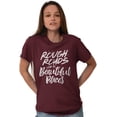 thumbnail image 3 of Rough Roads Beautiful Places Inspired Women's Graphic T Shirt Tees Brisco Brands X, 3 of 6