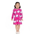 thumbnail image 6 of Hello Kitty Toddler Girls Print Drop Waist Dress with Long Sleeves, Sizes 12M-5T, 6 of 8