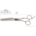 thumbnail image 2 of Kenchii Grooming Spider Shears Right Hand - Choose Straight, Curved, Thinner, or Set - 6 Pack Finger Inserts Included (44 Tooth Thinner), 2 of 3