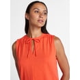 thumbnail image 5 of Time and Tru Women’s Tie Front Sleeveless Top, Sizes XS-XXXL, 5 of 6