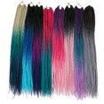 thumbnail image 4 of Happydeer 60cm Hair Extension Women Braided Color Block Wig for Club, 4 of 13