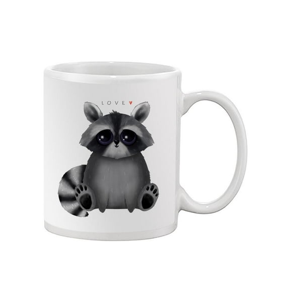 Love Raccoon With Big Eyes Mug - Image by Shutterstock,