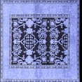 thumbnail image 1 of Ahgly Company Machine Washable Indoor Square Oriental Blue Industrial Area Rugs, 6' Square, 1 of 4