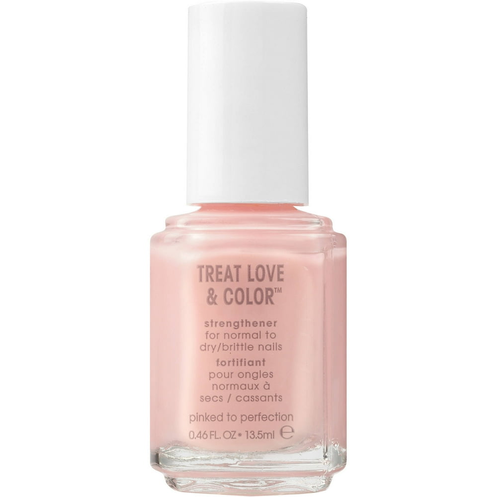 Essie treat love & color strength and color nail polish, pinked to Essie treat love & color strength and color nail polish, pinked to