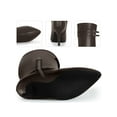 thumbnail image 3 of BLISSFUL STEP Women's Boots Thigh High Stiletto Heel Pointed Toe Buckle Zipper Boots Coffee 7, 3 of 6