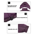 thumbnail image 5 of Little Donkey Andy Women's Warm Puffer Jacket Windproof Lightweiht Hooded Winter Coat Hiking Travel Ski Dark Purple XL, 5 of 7