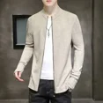 thumbnail image 3 of Suéter de punto para hombre, cárdigan a rayas con cuello, ropa para hombre, cremallera, moda coreana, réplica barata de alta calidad Y2k Vintage A, 3 of 5