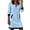 Blue, variant on Womens Fall Winter Zipper Sweatshirt Dress Long Sleeve Loose Casual Pullover Midi Tshirt Dress with Pockets