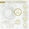 thumbnail image 6 of Brheez Disposable Bowls - 100% Biodegradable Compostable Sugarcane Bagasse - Heavy Duty, 8oz, 110-Pack, 6 of 7