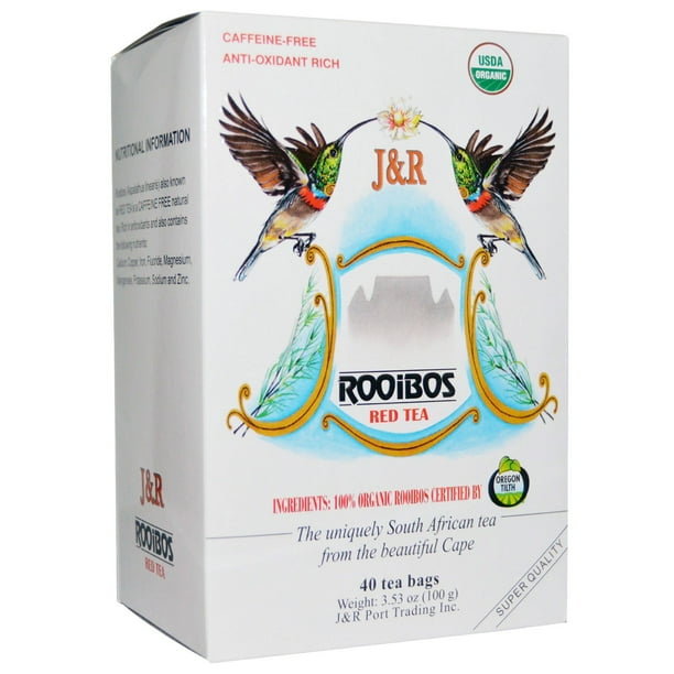 J R Port Trading Co Pure Rooibos Red Tea Caffeine Free 40 Tea Bags 3 53 Oz 100 G Walmart Com Walmart Com J R Port Trading Co Pure Rooibos Red Tea Caffeine Free 40 Tea Bags 3 53 Oz 100 G Walmart Com Walmart Com