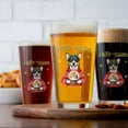 thumbnail image 4 of Hello Welcome Winter Rat Terrier Holding Snow Globe Snowman 16oz Pint Beer Glass Mug Ratty Dog Lover Beer Glasses Cup - 13015, 4 of 5