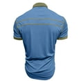 thumbnail image 6 of Qwertyu Men's Short Sleeve Polo Shirts Casual Lightweight Collared Button T-Shirt Classic Short Sleeve Golf Shirt with Pockets Blue 2XL, 6 of 7