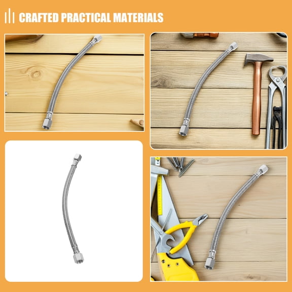Hemoton 2pcs Air Compressor Replacement Parts Stainless Steel Hose Pneumatic Pipes Flexible Exhaust Tube Air Compressor Air Pipe Compressor Air Piping