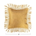 thumbnail image 2 of Creative Co-Op Cotton Slub Pillow with Crochet and Fringe, 2 of 10