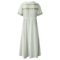 thumbnail image 4 of B91xZ Robes d'Été pour Femmes 2024 Mode Manches Bouffantes Robe à Volants Robe d'Été Hiver Tenue de Plage, Vert P, 4 of 5