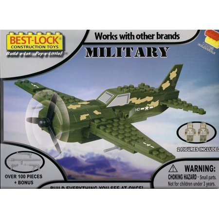 Best-lock Construction Toys - Military Plane, 92 Pieces By (Best Military Armored Vehicle)