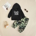 thumbnail image 2 of NOLDARES Boys And Girls Clothes Long Sleeve Letter Print Hoodie Sweatshirt & Pant 2PCS Fall Outfits(Y146-Black), 2 of 7