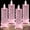 Pink Rose_4PCS, variant on LED Crystal Candle Lights, Battery Operated Flameless Candles with Rose Shadow Design, Glass LED Pillar Candles for Valentine's Anniversary Wedding Christmas Home Decor