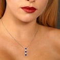 thumbnail image 4 of 0.22 ct Brilliant Round Cut Tanzanite 14k White Solid Gold Everyday Affordable Designer Necklace Pendant with 16" Chain, 4 of 6