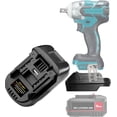 thumbnail image 1 of Para Bauer para Ma*kita， Adaptador de Batería Compatible con Bauer Batería de Litio de 20V para Reemplazar para Ma*kita Batería de Litio BL1850B Funciona para Ma*kita Herramientas Eléctricas de 18V, 1 of 10