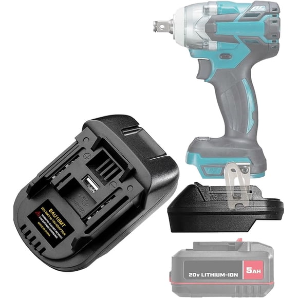 Para Bauer para Ma*kita, Adaptador de Batería Compatible con Bauer Batería de Litio de 20V para Reemplazar para Ma*kita Batería de Litio BL1850B Funciona para Ma*kita Herramientas Eléctricas de 18V