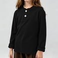 thumbnail image 6 of Acaics Girls' Long-Sleeve Layering T-Shirt: Fall Solid-Color Lightweight Modal Long-Sleeve Crew-Neck Top, Ages 0–15, 6 of 10