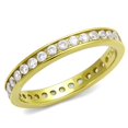 thumbnail image 1 of Bague en Acier Inoxydable IP Gold pour Femmes avec AAA Grade CZ en Transparent - Taille 6, 1 of 1