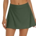 thumbnail image 2 of Womens Swim Skirts High Waisted Ruffle Swimsuit Tummy Control Breathable Bathing Suit Skirt Bottoms Army Green M, 2 of 4