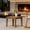 Natural, variant on Outdoor Acacia Wood Side Table – 20"W X 20"D X 15.75"H Square Patio End Table for Backyard, Deck, Porch, Balcony