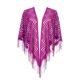 thumbnail image 1 of Chales y envolturas INSPIRE CHIC para vestidos de noche, bufandas triangulares de encaje con flecos para bodas y fiestas formales 70.9"x27.6" púrpura, 1 of 5