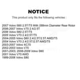 thumbnail image 2 of Transit Auto Rear Coated Disc Brake Rotors and Semi-Metallic Pads Kit for Car Volvo S60 XC70 V70 S80 KGF-101364, 2 of 11