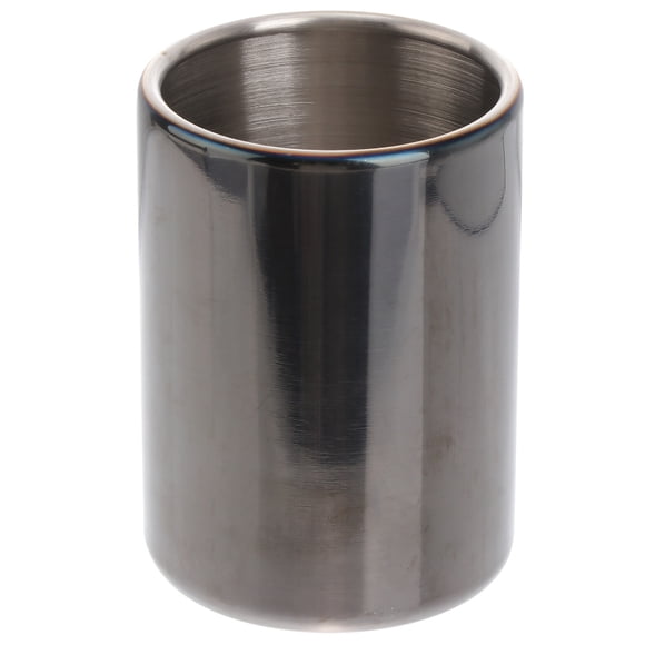 Caja de palillos de acero inoxidable con soporte para palillos de dientes, tarro contenedor para restaurante en casa (negro)