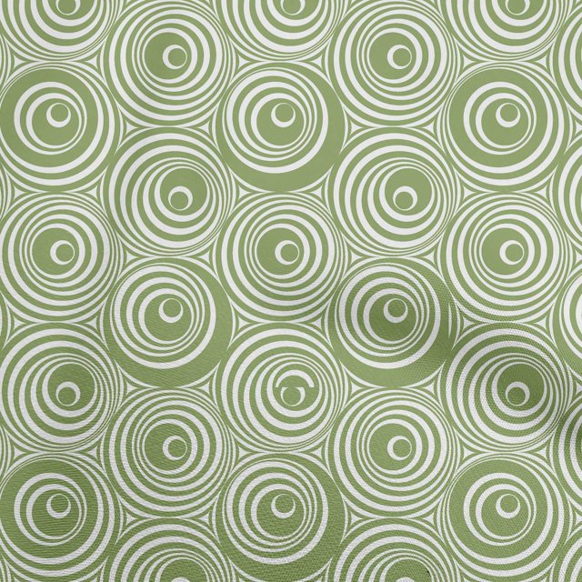 oneOone Viscose Jersey Light Green Fabric Geometric Line Art Circle Sewing Craft Projects Fabric Prints By Yard 60 Inch Wide