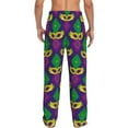 thumbnail image 3 of Balery Mardi Gras Carnival3 print Men's Pajama Pants,Ultra Lightweight Pjs,Lounge Pant-Large, 3 of 9