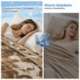 thumbnail image 2 of Brown Boho Cooling Blanket,Lightweight Breathable Summer Throw Blanket with Double Sided Cold Effect,Retro Western Rustic Ethnic Tribal Patterns Picnic Blankets Bed Sheet for Hot Sleepers 50"x60", 2 of 8
