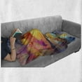 thumbnail image 6 of Abstract Oil Painting Soft Flannel Fleece Throw Blanket, Impressionism Image of Seascape Paintings with Sun Rays Background, Cozy Plush for Indoor and Outdoor Use, 50" x 60", Multicolor, by Ambesonne, 6 of 6