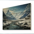 thumbnail image 2 of Designart "Mountain Tranquility in Winter I" Landscapes Print on Natural Pine Wood, 2 of 5