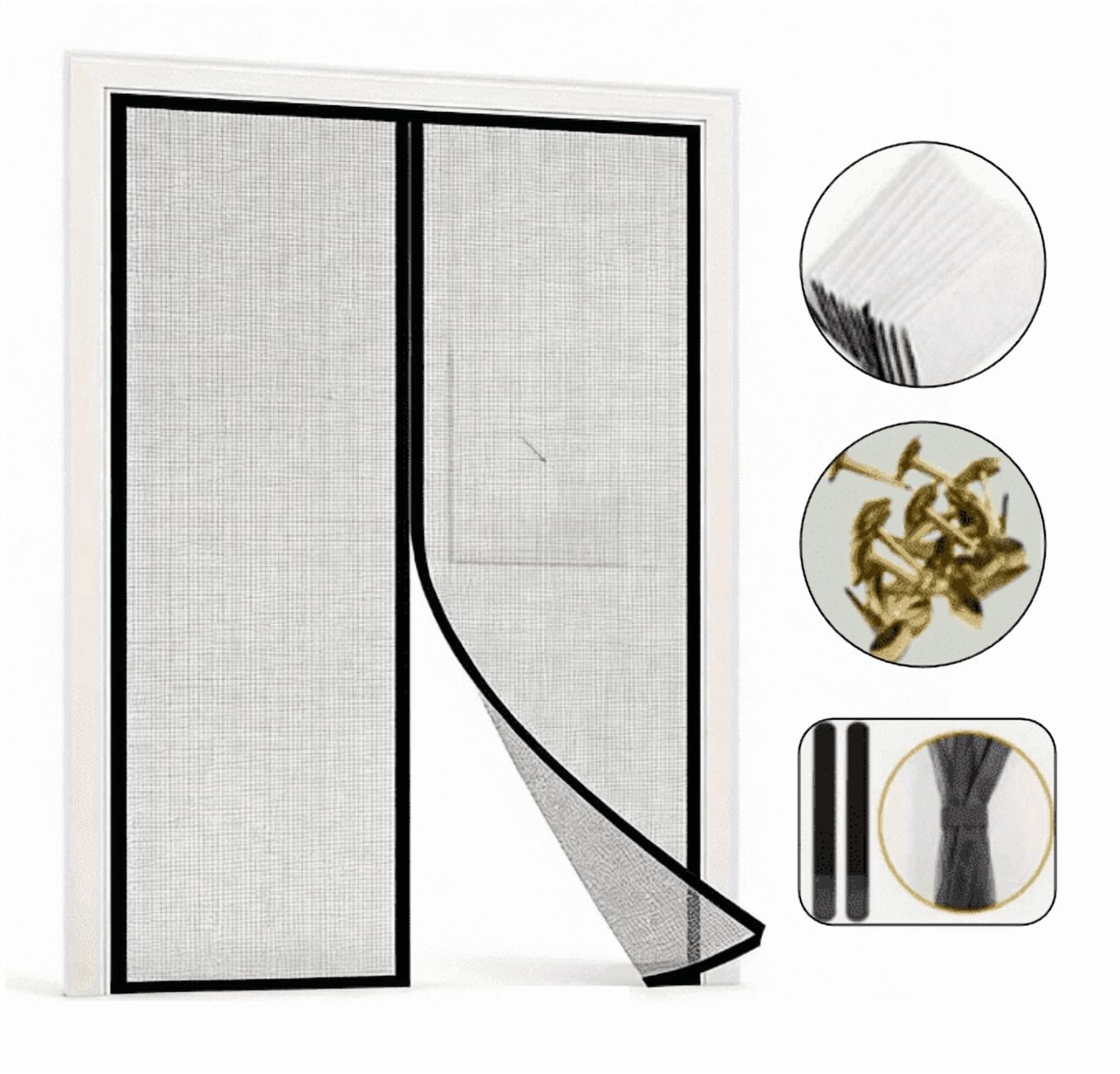 Magnetic Screen Door for Home, Auto-Close Heavy Duty Mesh Curtain, Bug Proof & Pet Friendly Design, Easy-Install Hands Free Entry, 35.4 x 82.7 Magnetic Screen Door for Home, Auto-Close Heavy Duty Mesh Curtain, Bug Proof & Pet Friendly Design, Easy-Install Hands Free Entry, 35.4 x 82.7